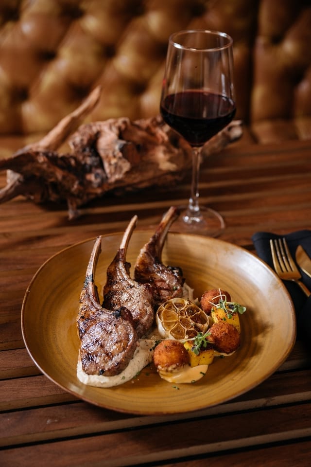 SMOKED BLACKBERRY LAMB CHOPS.